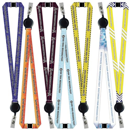 Maßgeschneiderte Schlüsselbänder für Abzeichen, Personalisierte Lanyards, schlüsselband personalisiert, schlüsselanhänger personalisiert, Lehrer Studenten Ausweise, Design mit TexT/LOGO angepasst