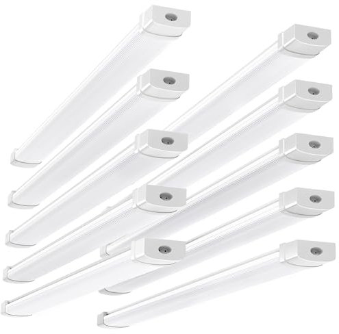 Bellanny LED Feuchtraumleuchte 90CM Werkstattlampe, 10pcs 30W 3600LM Verknüpfbar LED Werkstatt Deckenleuchte Röhre Licht, IP65 Wasserdicht 6500K Kaltweiß Kellerlampe für Wohnzimmer Küche Büro Garage