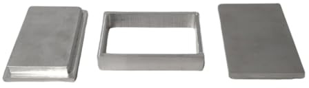 BMTick Molde rectangular grande de 10 x 15 cm, molde de preprensa de metal duradero para extracción sin disolventes