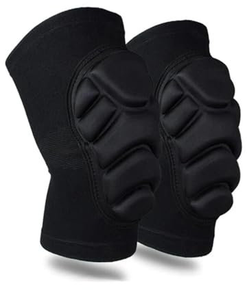 OZLCUA Sport-Knieschoner 1 Paar Erwachsene Kinder Schwamm Verdickte Knie Pads Sport Tanzen Laufen Skating Snowboard Knie Unterstützung Schutz Knieschützer(S)