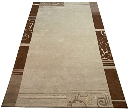 Teppich Handgeknüpft 250X350 cmBeige Compatible with Braun Wolle Orientteppich Indo Nepal