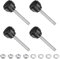 CoCud Knurled Thumb Screws, M4 Thread 30mm Thread Length, Plastic Clamping with Nuts Washers - (Applications: for Sawing Machines), 4-Set