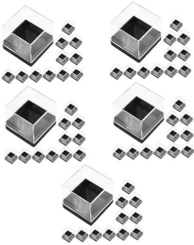 IWOWHERO Setzkasten Für Mineralien 60 Stk Mineralische Aufbewahrungskorb Lagercontainer Sammelbox Schaufenster Probenhalter Kunststoff Für Mineralien Transparent