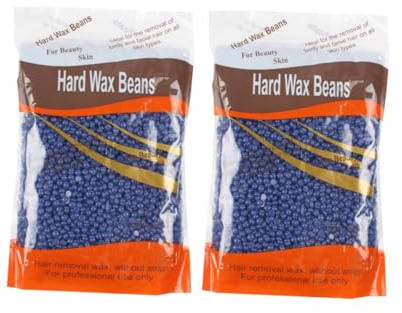 Haarentfernungswachsperlen 300g mit Lavendelöl, Hartwachs ohne Streifen | Körper und Gesicht, für Depilation im Salon, mit Mineralöl und Kokosöl, Lavendelfarben, 300g