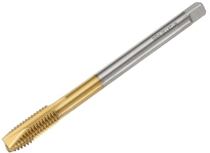 QUARKZMAN M12 x 1.75 H2 Taraud À Point Spirale Métrique, 130mm (5.1) Taraud Extra-Long Pour Filetage, Outil De Taraudage En Acier Rapide 6542 Revêtu De Titane