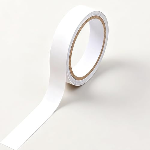 Verazquy 20mm x 10m White Melamine Self-Adhesive Edge Banding Tape, Without Ironing Pre-Glued Veneer Tape Worktop Edging Strip for Furniture Restoration Cabinets Shelves DIY Wood Panels Trim