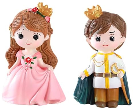 Gatuida 2 Stück Prinzessin Und Prinz Puppe Kuchen Topper Aus Harz Nicht Essbare Kuchendekoration Für Geburtstag Partydekoration Cupcake Topper Tischdeko Und Kinderzimmer