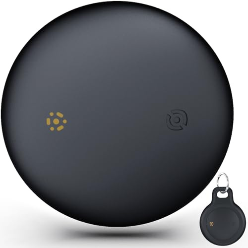 DEEBYCOO Tracker Tag für Android (NUR Android), Schlüsselfinder Kompatibel mit Google Find Hub, Koffertracker Tags für Schlüssel/Gepäck/Koffer (Schwarz, 1er-Pack)