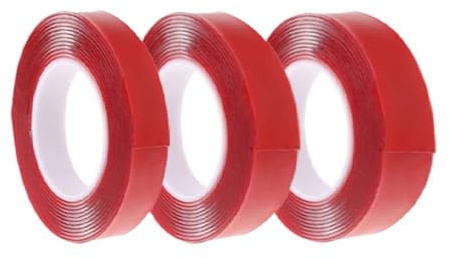 Ruban adhésif double face rouge 1 mm, très résistant, imperméable et résistant aux UV, for garnitures automobiles, panneaux, bricolage(40mm)