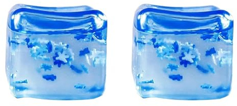 Chanyi9588 2Pcs Squishy Set, Clear Stress Cube Toys | 2Pcs 3.5cm Clear Squishy Set, High-Resilience Elastomer Sensory Toys For Office Focus And Daily Stress Relief