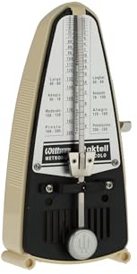 Wittner Metronom Taktell Piccolo Serie 830 - Plasthölje - Utan klocka - Elfenben - Mekanisk uppvridning - Inga batterier behövs - Tillverkad i Tyskland