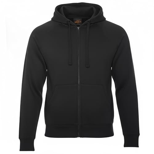 ROCK-IT Apparel Veste à Capuche Sweat à Capuche Lourd Travailleur Hoodie Zipper Sweat à Capuche Pullover - Pull Homme - Noir - M