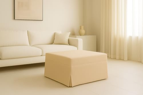 Ponti Divani - SOFIA - Pouf Letto singolo con Materasso in Poliuretano Espanso di Ottima Qualità - Rete Robusta Italiana - Tessuto