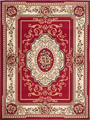 Carpeto Groß Teppich Wohnzimmer 300x400cm Rot Orientalisch Traditionell | Teppich für Schlafzimmer Büro Esszimmer Weich Pflegeleicht Tierfreundlich Allergikerfreundlich Fußbodenheizungsgeeignet