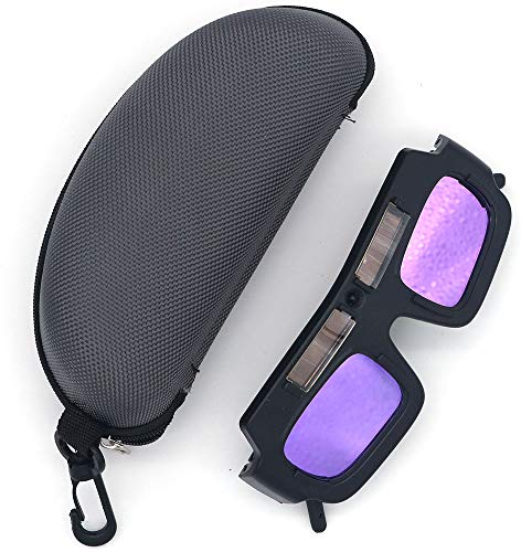 NUZAMAS Gafas de protección ocular de gafas de soldadura, gafas de soldadura de oscurecimiento automático solar, herramientas de protección de seguridad para soldadores, viene con estuche para gafas