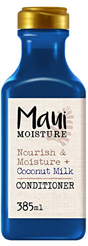 Maui Moisture Nourish & Moisture + Coconut Milk, Balsamo capelli secchi, Districante capelli vegano e naturale con latte di cocco, Balsamo senza solfati, siliconi o parabeni, 385 ml