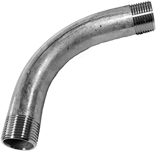 Bogen 90° Grad aus V4A Edelstahl 3/4 Zoll IG x IG DN20 Außengewinde Außendurchmesser 26mm Gewinde Fitting Trinkwasser geeignet Rohr Verschraubung Kupplung Winkel Anschluss L Stück