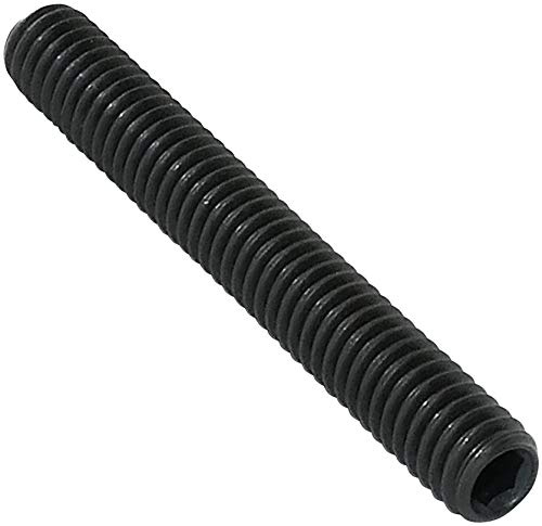 AERZETIX - Juego de 10 - Tornillo de Bloqueo/Apriete Hueco de Extremo puntiagudo/Convexo - Punta cónica cilíndrica sin cabeza - Hexagonal/Allen 6 lados M4x30 - Acero - DIN 914 BI - Negro - C45378