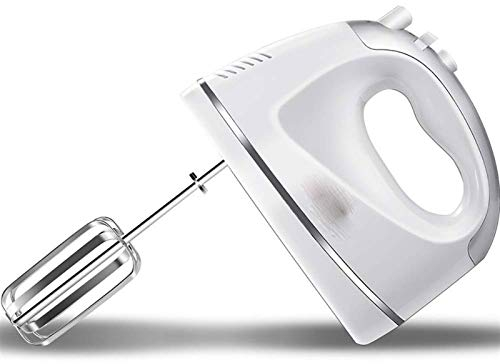 Frullino Elettrico Frullino per Uova frullino Elettrico con 4 Accessori in Acciaio Inossidabile (2 fruste, 2 Ganci per Impasto) Bianco per Panna montata Montalatte, Aiuto per la cu