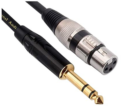Mr. Gadget's Solutions XLR Female to 1/4 Inch (6.35mm) TRS Jack Lead Balanced Signal Interconnect Cable XLR to Quarter inch Patch Cable - 3.3 Feet