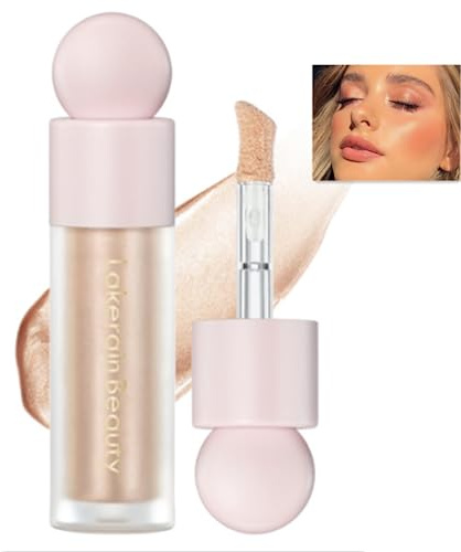Maquillaje iluminador líquido, crema brillante con acabado brillante, purpurina iluminadora hidratante para cara y cuerpo (#02 Starlight)