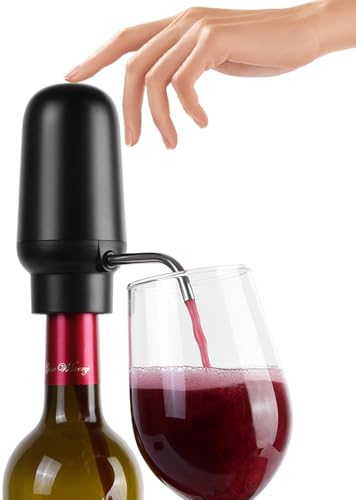 Décanter à Vin Électrique, Aérateur et Verseur de Vin Une touche, Automatique Pompe Aérateur Rechargeable rapide intelligent