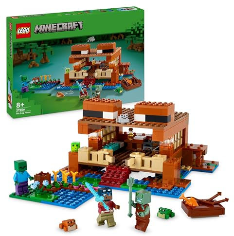 LEGO Minecraft The Frog House Building Toy, Gift for Girls and Boys & Kids aged 8 Plus Years Old, Gaming Construction Set with Characters and Animal Mob Figures 21256