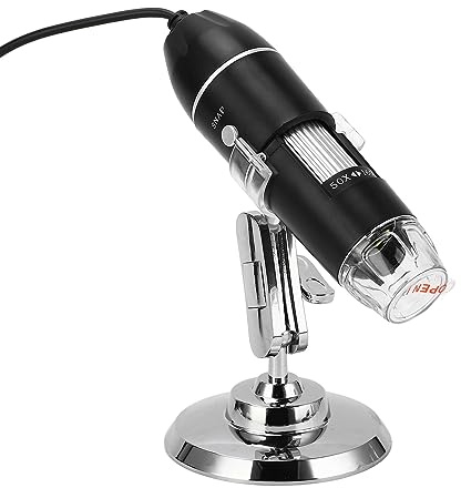 Kabelgebundenes Tragbares Handmikroskop, HD 1600X, 3-in-1-Digital-USB-Anschluss, 8 LED-Leuchten