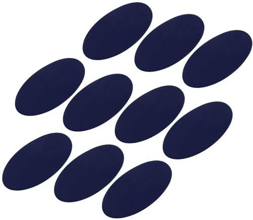 QUARKZMAN 10 Stück Flicken zum Aufbügeln, 14cm Oval Knie Ellbogen Patches Sticker für Hosen, Jacken, Hemde, Reparatur-Set für Kleidung, DIY Dekorative, Saphirblau