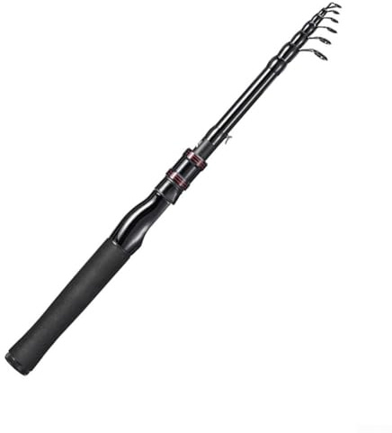 Canna da pesca, in fibra di carbonio, da viaggio, 1 5 m 2 1 m di lunghezza, asta telescopica per esca (S210 cm)