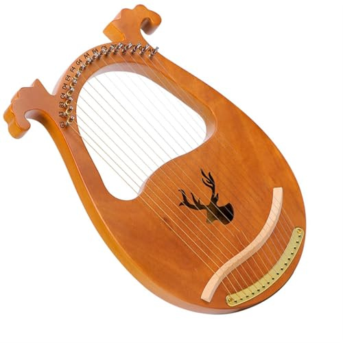 harfe instrument Massivholz Einzelbrett 16-saitige Harfe Tragbare Original Holzfarbe Professionelle Leistung