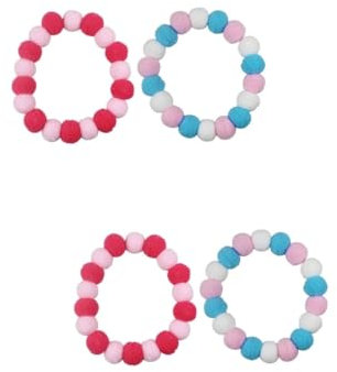 CORHAD 4stücke Und Hundehalsband Mit Plüschball-Design Elastisch Und Leicht Für Geburtstage Und Besondere Anlässe Farbenfrohes Für Haustiere