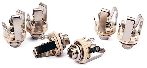OFFSCH 6stücke Stereo Gitarrenbuchsen Panel Mount Hochwertige Lötbare Steckverbinder Für Akustik Gitarren Robuste Bauweise Für Professionelle Anwendungen