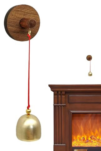 Shopkeepers Bell - Antique Adhesive-Backed Wood Doorbell Chime | Decorative Wind Shopkeepers Magnetic Doorbell | Door Entry Chime Wind Chime Doorbell for Porch, Housewarming, Barn Door