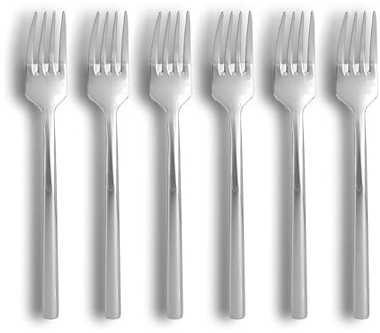 OGO LIVING - Lot 6 fourchettes de table nature 19.5cm en acier inoxydable - 5014173