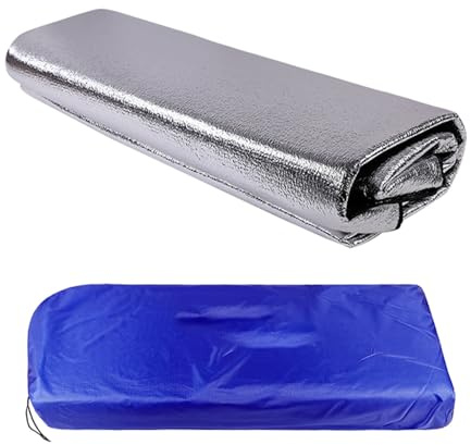 Isoliermatte Zeltmatte Isomatte Thermomatte mit Alu-Folie aus Aluminiumfolie Schlafmatte für Camping Isoliermatte Isolierdecke Faltbare Zeltmatte Bodenmatte Thermomatte Matte