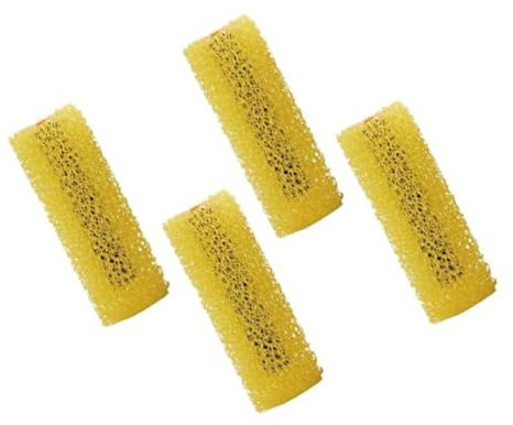 EnweiBingshi 4 Inch Paint Roller Cover,Texture Sponge Brush, Resilient Sponge Brush, for Household Wall, Dining Room, Kitchen and Ceiling (Yellow，4Pcs)