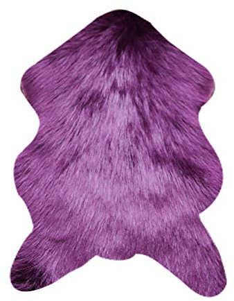 Tappeto in finta pelliccia di pecora, morbido e soffice, per sedia, divano, pavimento, federa per cuscino in finta pelle di agnello (80 x 180 cm, viola), decorazione per la casa accogliente