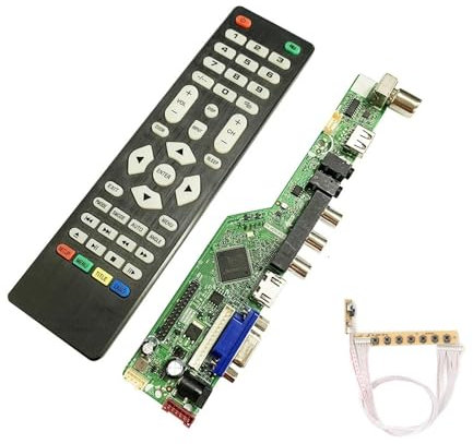 Yhytgbhk Universal LCD TV Controller Driver Board T.SK105A.03 T.SK106A.03 HDMI/VGA/AV/USB/ATV TV Driver Board Replace SKR.03 T.V56.03 TV