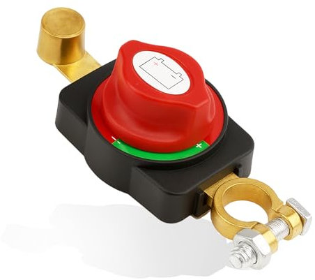 Stacca Batteria per Auto 12V 24V 48V Disconnettore Regolabile 180° Impermeabile Interruttore di Spegnimento Batteria Materiali Anticorrosione per Auto Barche Moto Camion Camper Montaggio Diretto 24 V