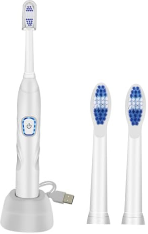 COLLBATH Elektrische Kinderzahnbürste USB Aufladbar mit Vibration Modi für Gründliche Zahnpflege zu Zähnen und Zahnfleisch Minuten Timer Weiß