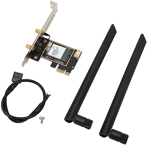 Pyhodi Scheda PCIe WiFi 6 Wireless, Scheda di Rete Wireless Dual Band 1800MBPS 2,4 GHz 5GHz per PC Desktop, Supporto MU Mimo, WiFi PCIe 5.2 per