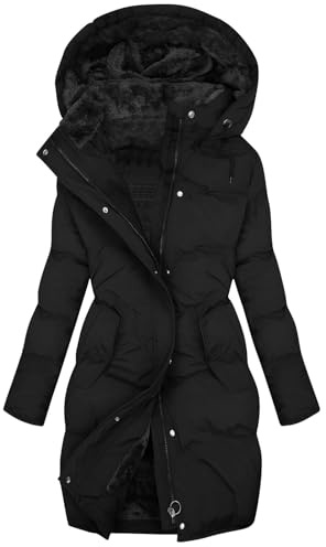 Piumino Donna 100 Grammi Piumino Lungo con Cappuccio Ripiegabile Giubbotto Donna Invernale Cappotto Caldo Parka Elegante Felpa con Cappuccio Giaccone Outdoor Giacca Invernale Elegante da Donne