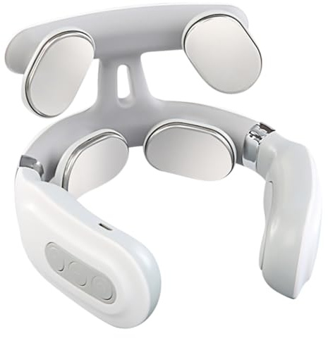 TOYANDONA Intelligentes Nackenmassagegerät Massageköpfen Wärmefunktion Stromsparend Automatischer Abschaltung zur Schulter Nackenschmerzlinderung Kompakt für Büro und Reise