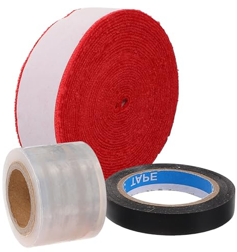 DECOMELODY Ruban Adhésif Supplémentaire pour Raquette de Tennis et Badminton Grip Absorbant la Transpiration Bande Antidérapante Fine 5M Couleur Rouge Vif Maintien pour Jeu Intensif