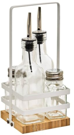 5five - juego de botella transparente para aceite, vinagre y condimentos balm