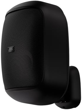 JUKE AUDIO Spin Speaker (Pair) | Outdoor Wall Mounted Speaker | Dual Swivel Mounting Bracket | 2-Way Design with Woofer & Tweeter | Backyard Speaker (Black)