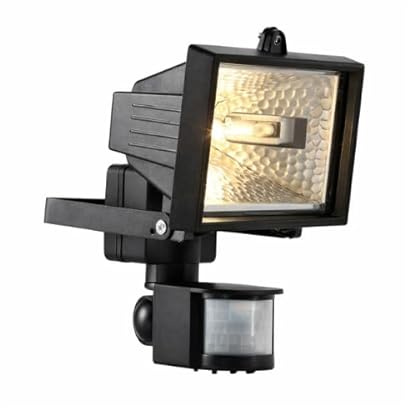 Garden Mile 120W Security Flood Light with PIR Motion Sensor – Outdoor Halogen Security Light Waterproof IP44 – Aluminium Weatherproof Garden Floodlight for Driveway, Garage, Yard & Forecourt