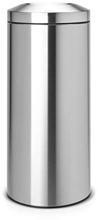 Brabantia Flameguard Waste Paper Bin, 30L - Matt Steel