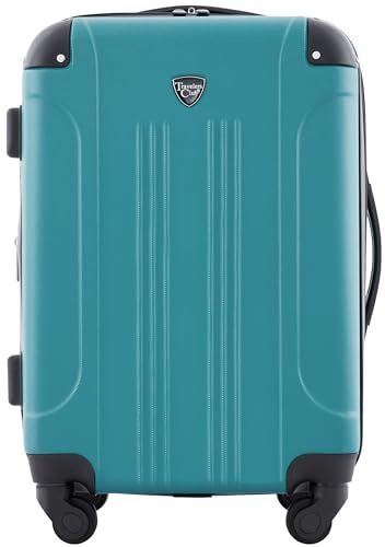 Travelers Club Chicago Hardside Expandable Spinner Luggage, Teal, 22 Carry-On